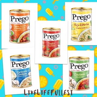 💯 พร้อมส่ง !! PREGO CHEESE &amp; HERBS PASTA SAUCE / CARBONARA MUSHROOM SAUCE / Prego Traditional Pasta Sauce 300-290GM