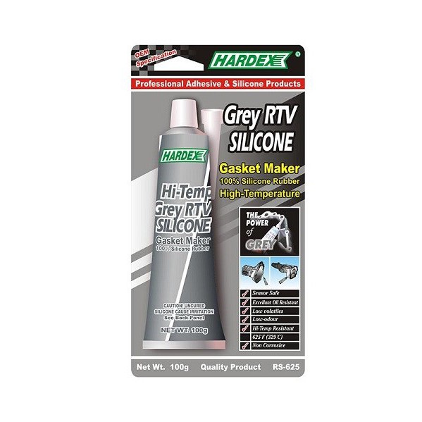 HARDEX เครื่องทําปะเก็นซิลิโคน RTV สีเทา 100G - RS-625