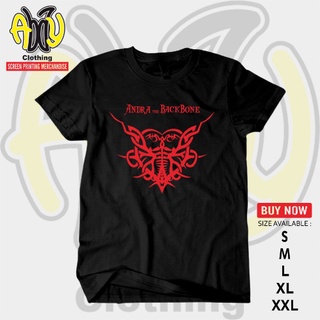 เสื้อยืด ผ้าฝ้าย พิมพ์ลาย Andra THE BACKBONE Combed 30s ไซซ์ S M L XL XXL สําหรับเด็กสามารถปรับแต่งได้