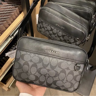 (ของแท้ 100%) Coach23146 classic / กระเป๋าสะพายผู้ชาย / กระเป๋าสะพายข้างผู้ชาย / ประเภทธุรกิจ/เคาน์เตอร์ของแท้