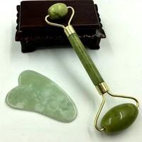 2pcs Natural Jade Massage Roller Facial Relaxation Slimming Face หยกนวดธรรมชาติหยกใบหน้าผ่อนคลายใบหน้ากระชับสัดส่วน