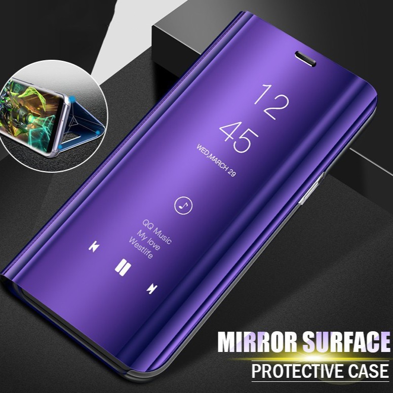 Huawei Nova 3i honor Note 10 Play Atuo Sleep Transparent Flip Mirror Case Cover