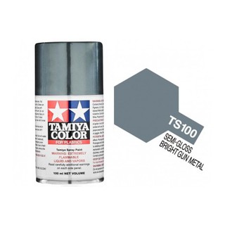 Tamiya Spray Color สีสเปร์ยทามิย่า TS-100 SG Bright Gun Metal 100ML