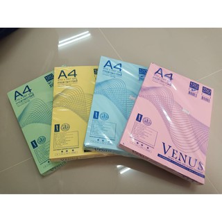 กระดาษการ์ดสี A4 Venus 120 Gsm จุ180แผ่น ( สีธรรมดา )