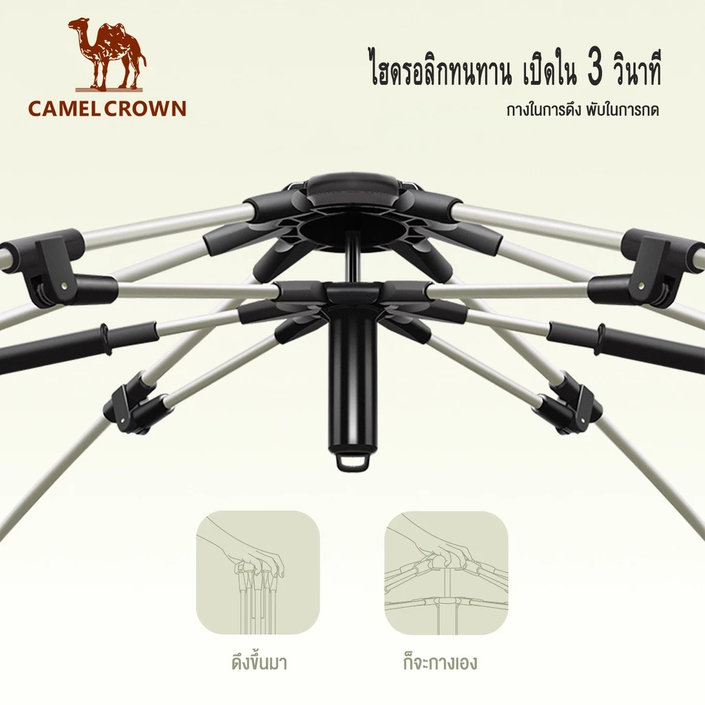 CAMEL CROWN เต็นท์ไฮดรอลิคอัตโนมัติ สำหรับ 3-4 คน thumbnail 4