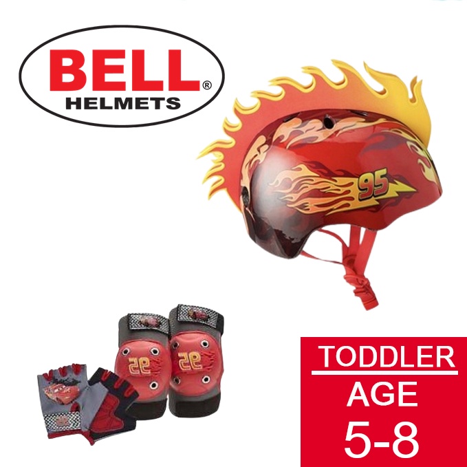 หมวกกันน็อกเด็ก แมคควีน คาร์ส โมฮอก นำเข้า 🇺🇸 BELL Mcqueen Cars Shatter 3D Child Multisport Helmet, Child (5-8 yrs.)