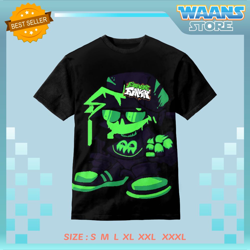 เสื้อยืดเด็ก Friday Night Funkin Neon Green Art