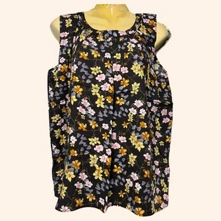 เสื้อคอกระเช้า คอพวง ผ้าสปัน ไม่หดน้ำ ไม่ตกสี P01