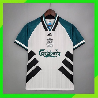 เสื้อกีฬาแขนสั้น ลายทีมชาติฟุตบอล Liverpool 93-95 ชุดเยือน สไตล์เรโทร