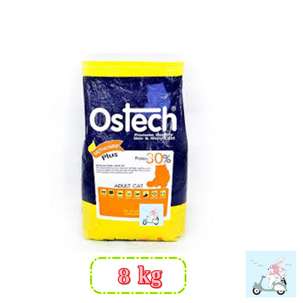 ออสเทค (ostech) 8kg รสจืด ลดเค็ม สำหรับน้องแมว 1 ปีขึ้นไป