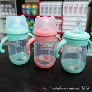 ขวดนมคอกว้างหัวตุ๊กตาน่ารัก 8,12,15 oz NH827