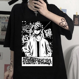 เสื้อผ้าผชเสื้อยืดลําลอง ผ้าฝ้าย พิมพ์ลายการ์ตูน Hanemiya Kazutora Anmie Tokyo Revengers สไตล์ฮิปฮอป สําหรับผู้ชายS-5XL