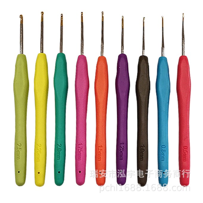 (พร้อมส่ง)เข็มถักโครเชต์ ด้ามซิลิโคนนิ่ม เข็มโครเชต์ เข็มถัก Crochet Hooks มีเก็บเงินปลายทาง