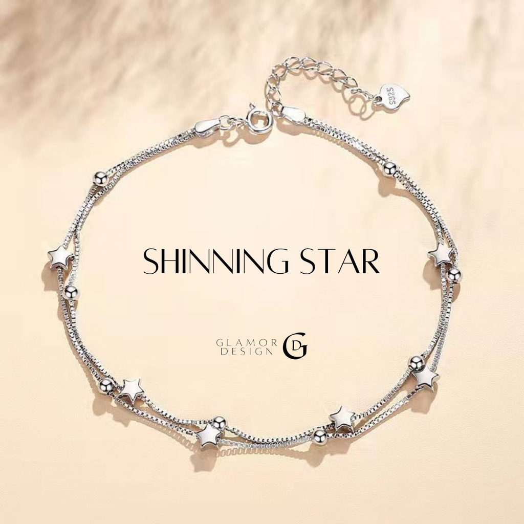 GLAMOR✨กำไลข้อมือเงินแท้ Star Story สร้อยข้อมือเงินแท้ กําไลข้อมือผู้หญิง ข้อมือเงินแท้ กำไลแฟชั่น