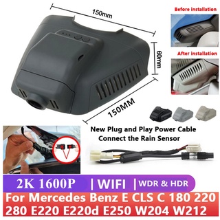 กล้องบันทึกวิดีโอ DVR Wifi 2K 1600P ติดตั้งง่าย สําหรับรถยนต์ Benz E CLS C 180 220 280 E220 E220d E250 W204 W212