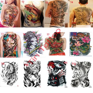 แทททู แทททูกันน้ำ Tattoo รอยสัก สติกเกอร์ลายสัก แทททูเต็มหลัง