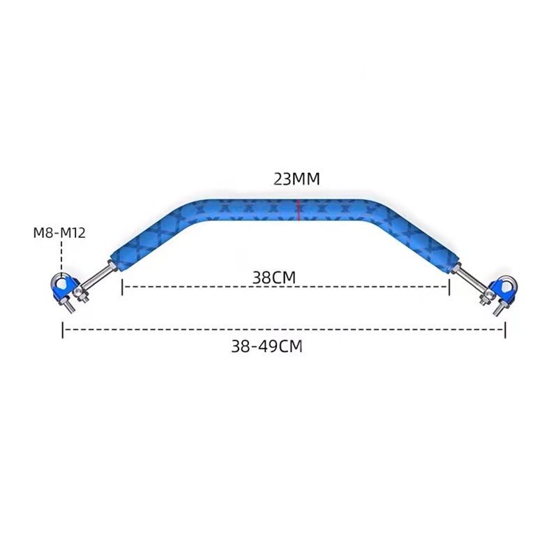 บาร์ยาวยึดรูกระจก บาร์เสริมมอเตอร์ไซค์ แฮนด์รถ ติดมอเตอร์ไซค์ - รูปที่ 2