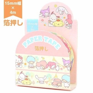 เทปกาว Masking Tape 15 mm x 4 mลาย Sanrio Mix เทปกาว