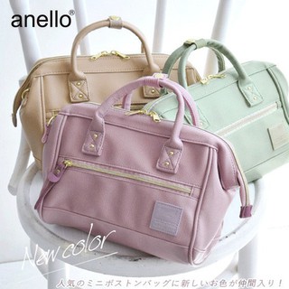 anello กระเป๋าถือและสะพายข้าง Retro Mini Boston Shoulder Bag Anello 2 way pu Boston mini ของเเท้ !!!!