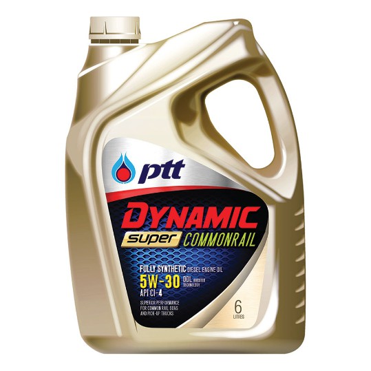 PTT DYNAMIC SUPER COMMONRAIL 5w-30 6L + 1L  ไดนามิค ซูเปอร์ คอมมอนเรล น้ำมันเครื่องสังเคราะห์ แท้ 10