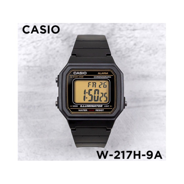 แท้ศูนย์ CASIO นาฬิกาข้อมือ ชาย/หญิง General W-217 W-217h W217 รุ่น W-217HM ชาย ของแท้ รับประกัน cmg 1 ปี