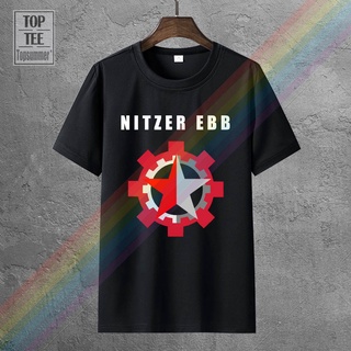 เสื้อยืดอินเทรนด์ผู้ชายอินเทรนด์ผู้หญิงเสื้อยืดแขนสั้น ผ้าฝ้าย 100% พิมพ์ลายวงร็อค Nitzer Ebb That Total Age สําหรับผู้ช