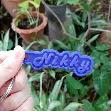 พวงกุญแจป้ายชื่อ 3D (Name tag 3d Printing Keychain): เลือกคำเองได้ 💖✏
