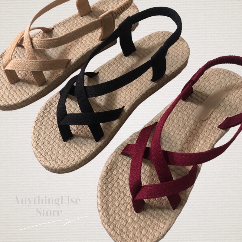 พร้อมส่ง รองเท้ารัดส้นสายผ้าพื้นโฟม