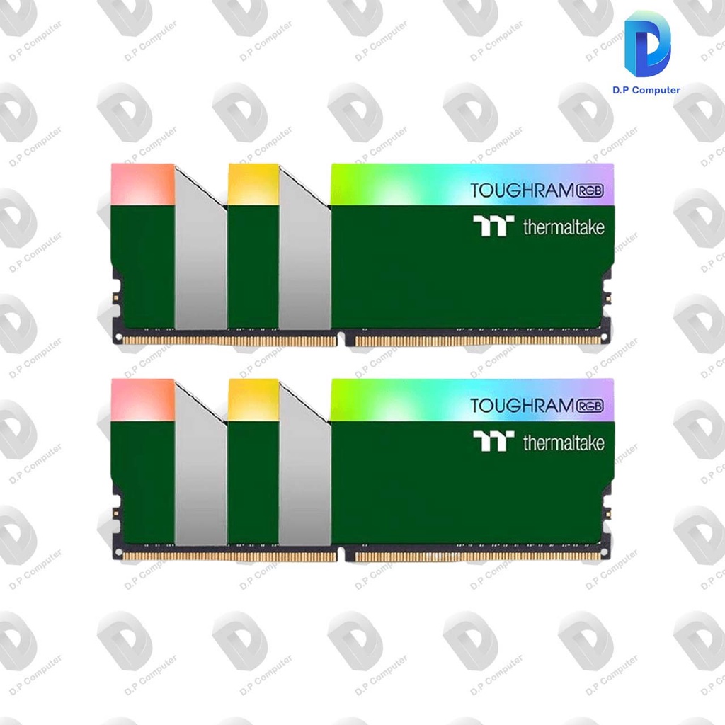RAM THERMALTAKE TOUGHRAM RGB RACING GREEN 16GB DDR4 3600MHz ( แรมพีซี ) สินค้าใหม่ รับประกัน LT