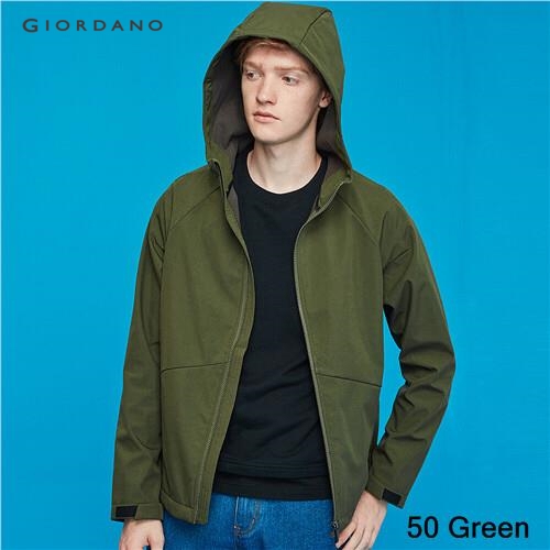 GIORDANO MEN Fleece-lined raglan sleeves hooded jacket 01079731