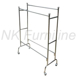 ราวแขวนผ้า ราวสแตนเลสแท้ รุ่น ราวบาร์คู่ต่างระดับ4ฟุต(120 ซม.) clothes bar stainless
