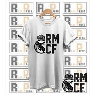 เสื้อยืดผ้าฝ้ายพิมพ์ลาย เสื้อยืด พิมพ์ลายโลโก้ Madrid RMFC