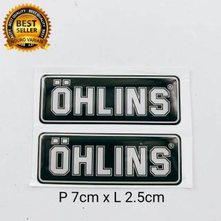 Ohlins สติกเกอร์ยาง ลายนูน รูปสัญลักษณ์ OHLINS สําหรับติดตกแต่ง 2 ชิ้น