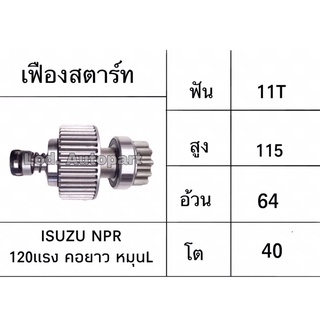 เฟืองสตาร์ทISUZU NPR120แรงคอยาวหมุนซ้าย