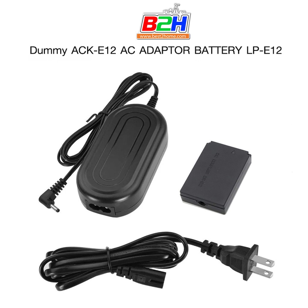 Dummy Battery ACK-E12 AC Adapter Battery LP-E12 for Canon M M2 M10 M50 M100 แบตดัมมี่
