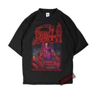 เสื้อยืดคอกลมDeath scream เสื้อเชิ้ตเลือดสาด / เสื้อวงดนตรี / เสื้อเพลง / เสื้อสําหรับผู้ชายและผู้หญิง / ทุกเพศผ้าฝ้ายแท