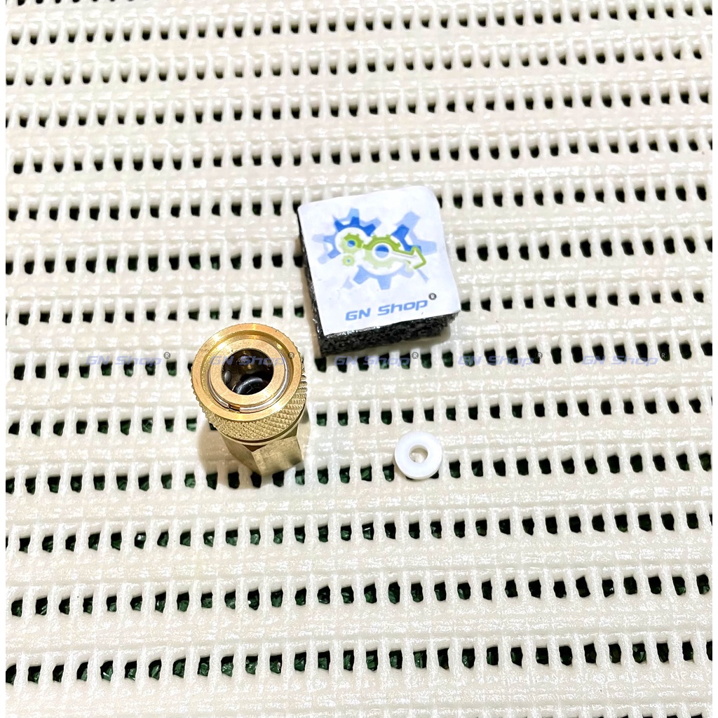 หัวเติม หัวควิกตัวเมียสีทอง Female Quick แบบเกลียวใน หัวสูบแรงดันสูง 1 ชิ้น รู 8mm M10x1 – โปรปัง