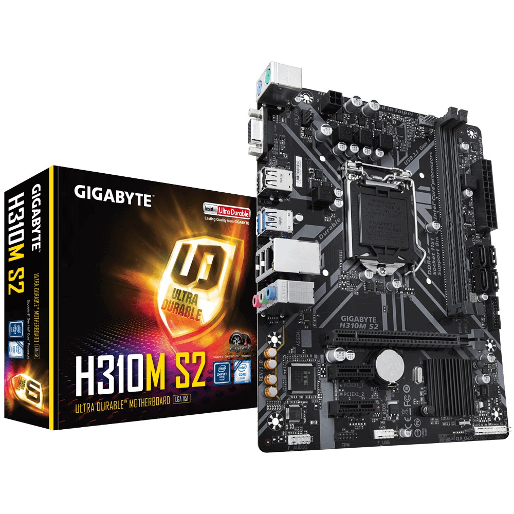 GIGABYTE H310M S2 ULTRA DURABLE MOTHERBOARD (GA-H310M-S2 / LGA1151)