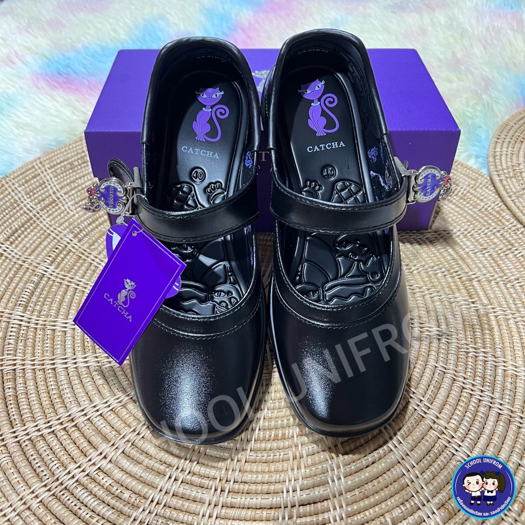 รองเท้าขัดมัน ผู้หญิงรองเท้านักเรียน catcha
