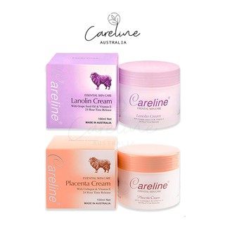 (สีม่วง/ส้ม) Careline ครีมรกแกะ Lanolin &amp; Placenta Cream ขนาด 100ml นำเข้าจากออสเตรเลีย