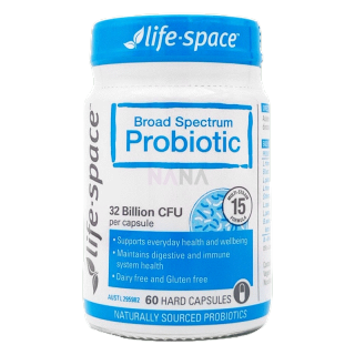 Life Space Broad Spectrum Probiotic 60 Capsules (EXP:01 2024) อาหารเสริมโปรไบโอติก