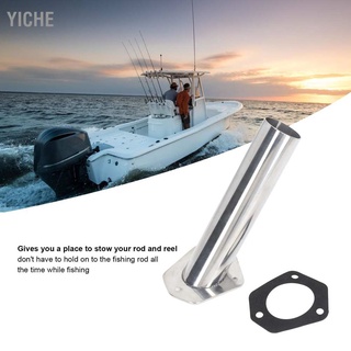 YiChe 9in เรือ ที่วางคันเบ็ดสแตนเลส Flush Mount 30 องศาตกปลาสำหรับ Marine Yacht