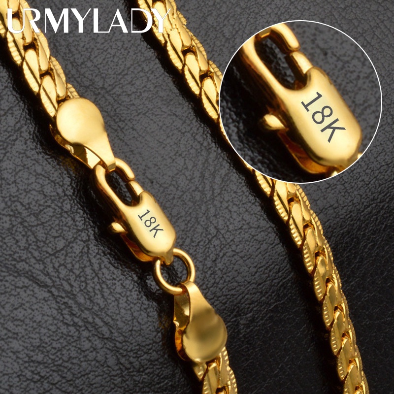 Urmylady สร้อยคอเงินแท้ S925 6 มม. 8 16 18 20 22 24 นิ้ว เครื่องประดับแฟชั่น สําหรับผู้หญิง ผู้ชาย งานหมั้น งานแต่งงาน