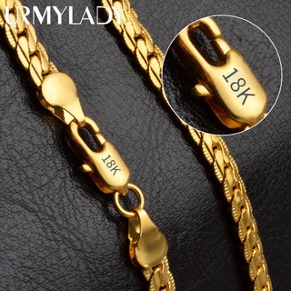 Urmylady S925 เงินสเตอร์ลิง 6 มม.สร้อยคอ Sideways 8/18/20/24…