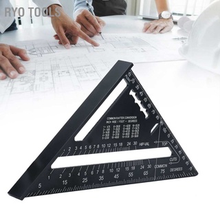 Ryo Tools Triangle Ruler 7in Carpenter Square Aluminum Portable Woodworking Measuring Tool for DIY