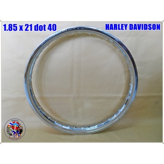 วงล้อเหล็ก(ชุบโครเมียม) HARLEY DAVIDSON Steel Chrome Wheel Rim Size ขอบ 1.85 x 21 dot 40 รู Spoke Holes