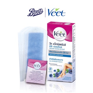 Veet วีท แว๊กสตริปส์ สูตรอัลมอลล์ และวิตามินอี 6 แผ่น