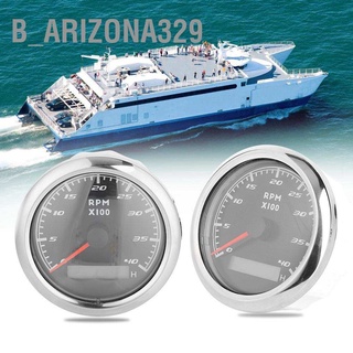 Arizona329 เครื่องวัดรอบเครื่องยนต์เรือ 3.3 นิ้ว จอ Lcd 12V 24V