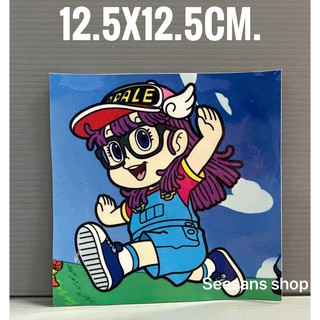 สติกเกอร์สูญกาศ ติดแผ่นป้ายภาษี พรบ. รถยนต์ #arale วิ่งเล่น