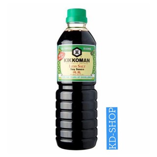 คิคโคแมน Kikkoman ซอสถั่วเหลือง ไลท์ สูตรเค็มน้อย Less Salt Soy Sauce  ขนาด 600 มล.